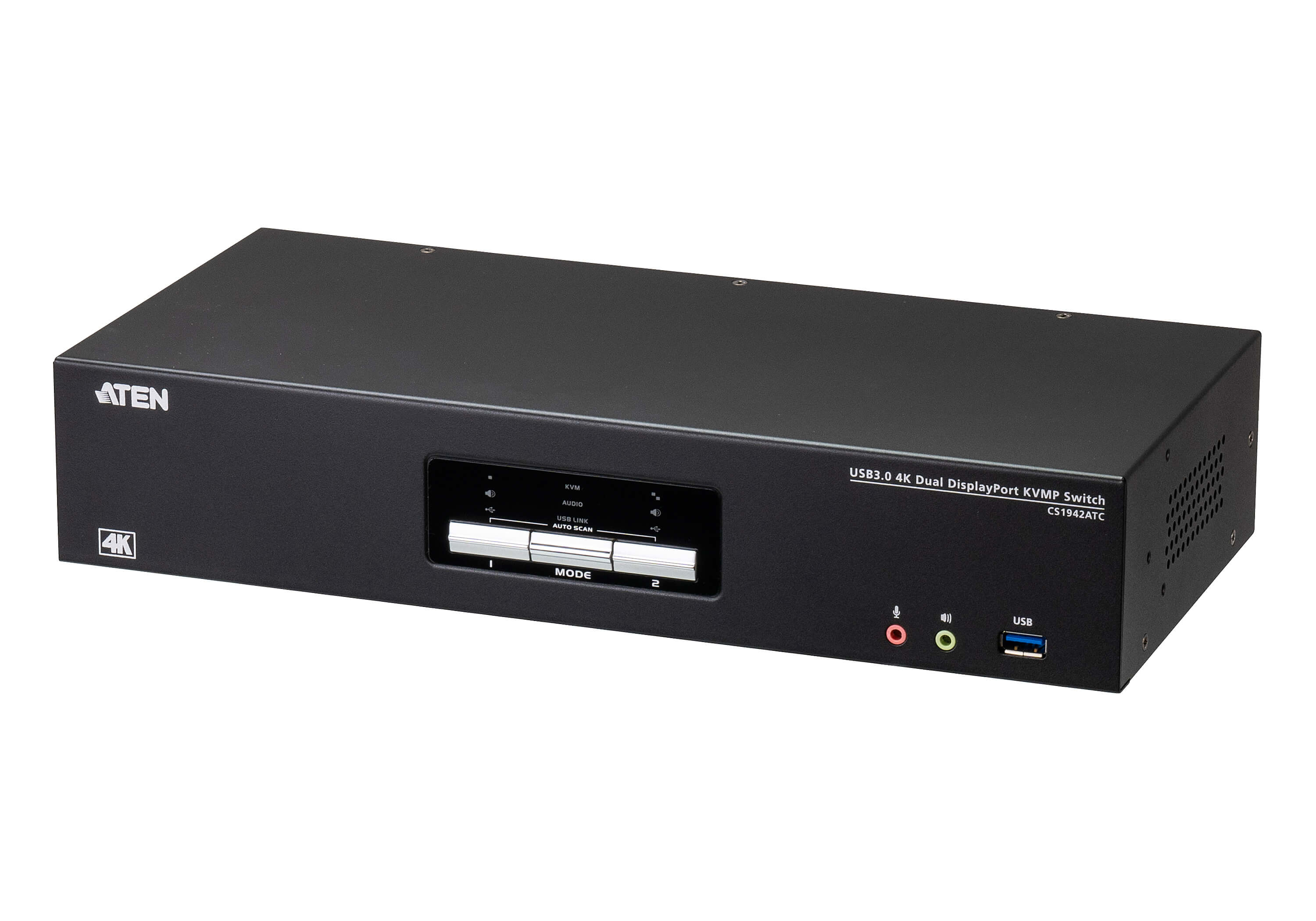 ATEN CS1942ATC 2-Port USB 3.0 4K DisplayPort KVM Switch f�r ATC Dual - KVM-Umschalter - 2-Port