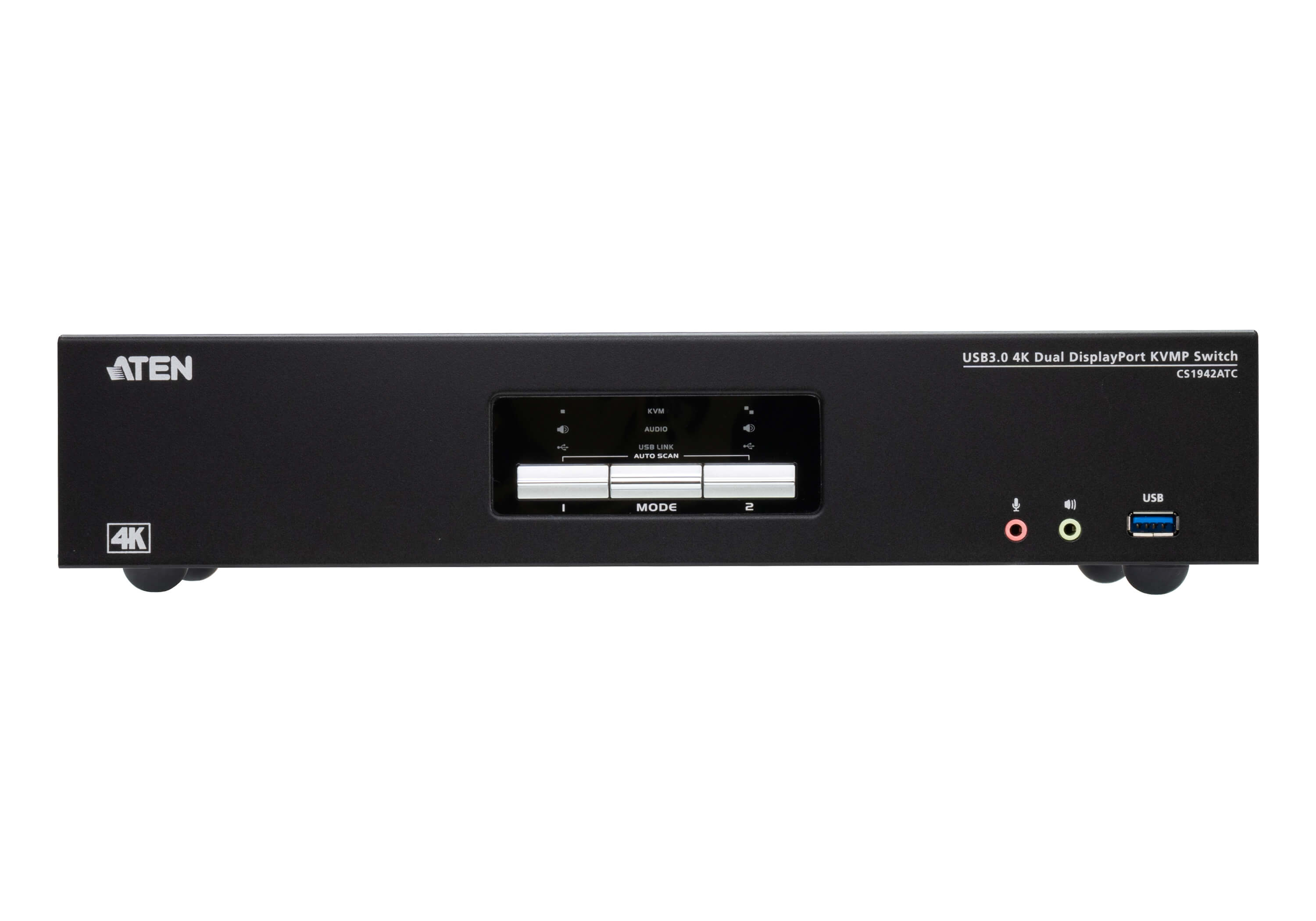 ATEN CS1942ATC 2-Port USB 3.0 4K DisplayPort KVM Switch f�r ATC Dual - KVM-Umschalter - 2-Port