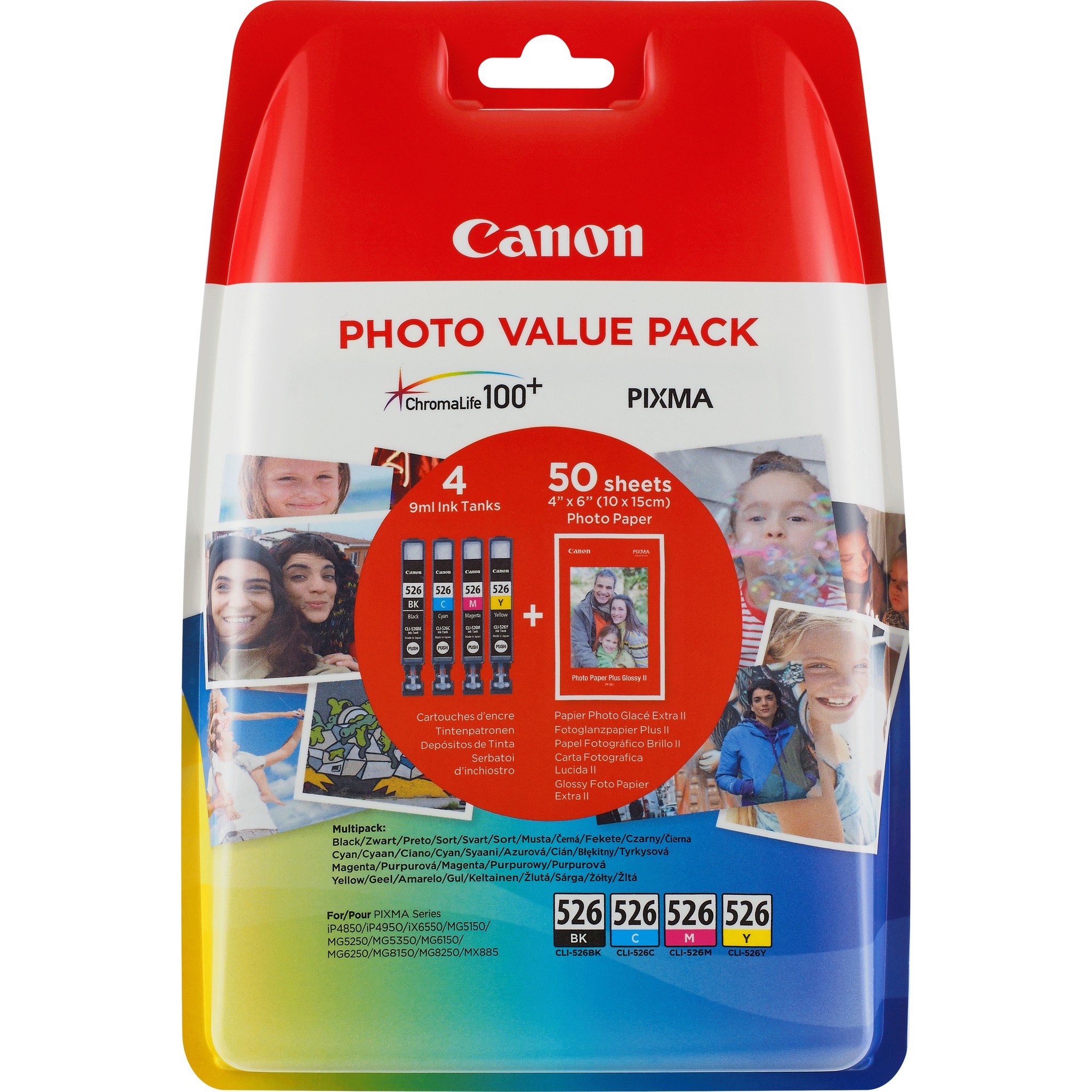 Canon CLI-526 C/M/Y/BK Photo Value Pack - 4er-Pack