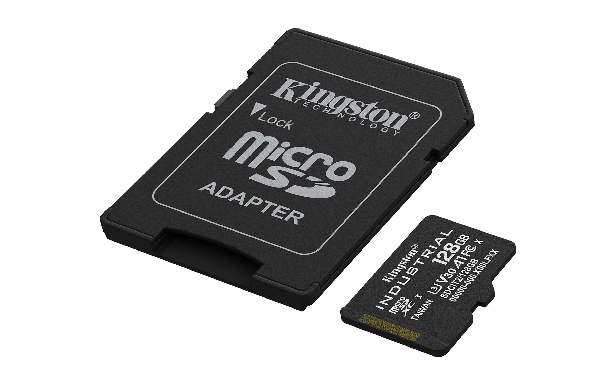 Kingston Technology Carte 128GB microSDXC Industrielle C10 A1 pSLC + adaptateur SD