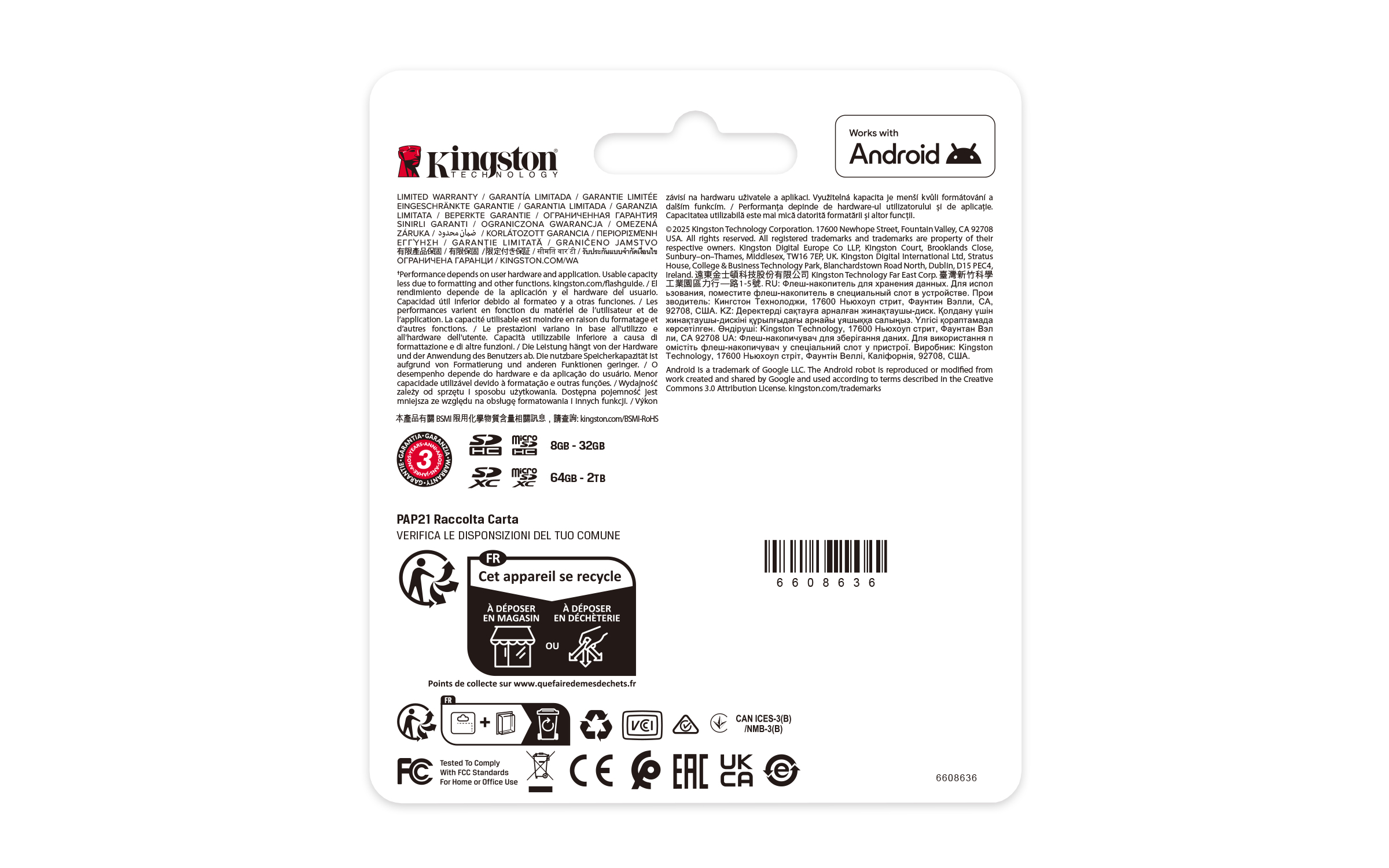 Kingston Technology Carte 128GB microSDXC Industrielle C10 A1 pSLC + adaptateur SD