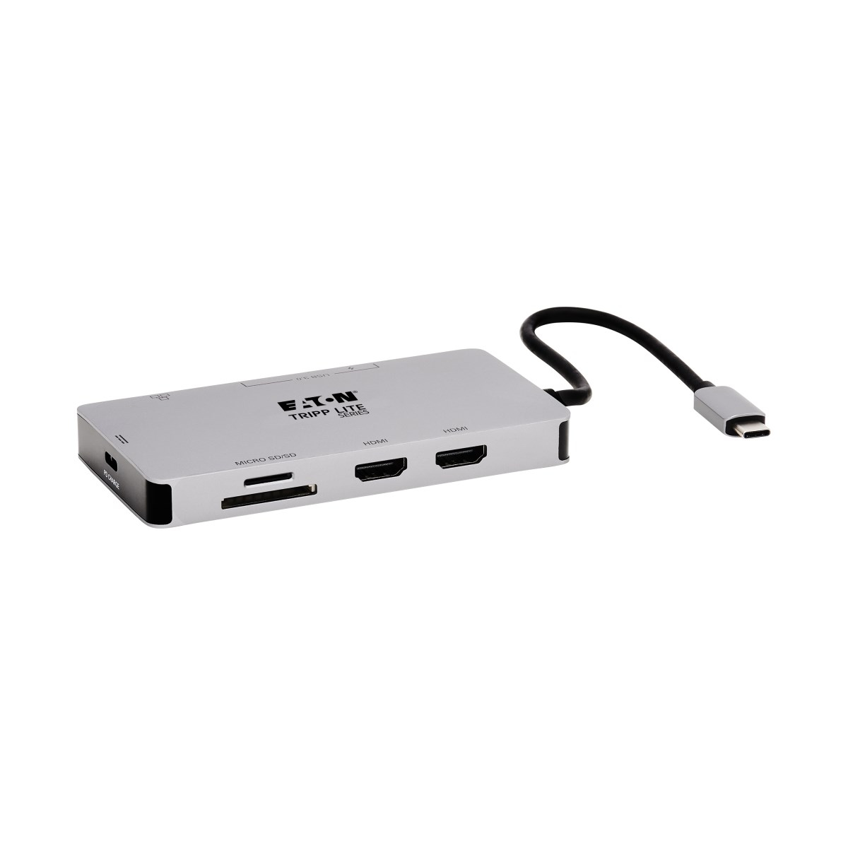 Tripp Lite U442-DOCK8G-GG base para port�til y replicador de puertos Al�mbrico USB 3.2 Gen 1 (3.1 Gen 1) Type-C Negro, Gris