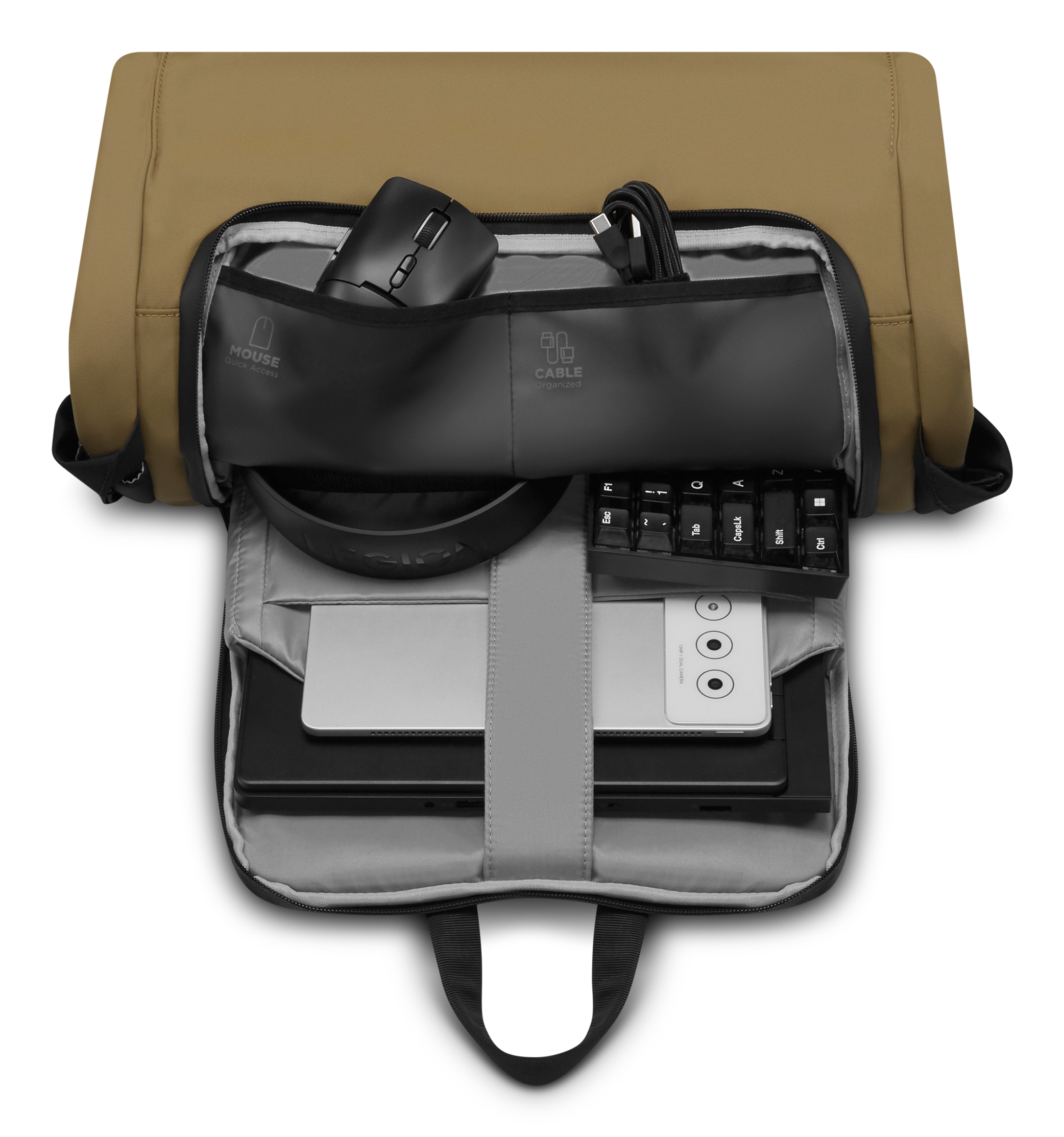Lenovo GX41U39298 borsa per laptop 40,6 cm (16) Zaino Nero, Giallo