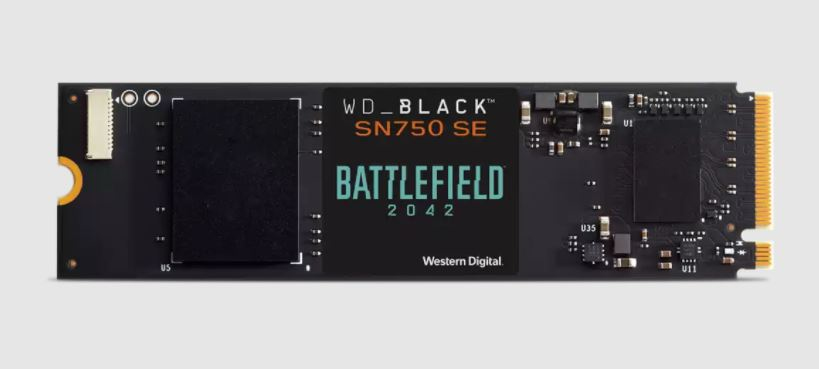 SanDisk WD_BLACK SN750 SE WDBB9J5000ANC - Battlefield 2042 Bundle - SSD - 500 GB - intern - M.2 2280 - PCIe 4.0 (NVMe)