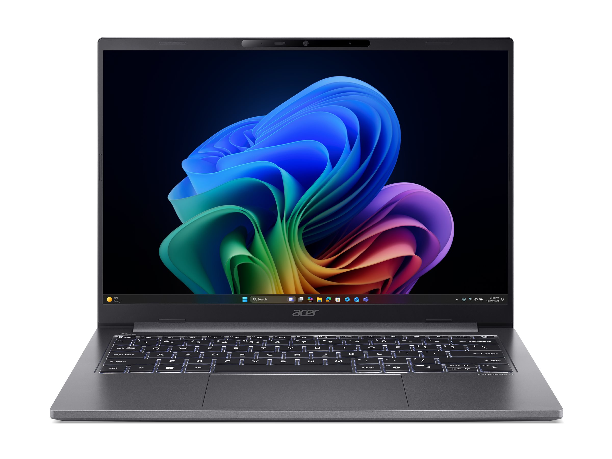 Acer TravelMate X4 14 AI TMX414-51-TCO - 180�-Scharnierdesign - Intel Core Ultra 7 258V / 2.2 GHz - Win 11 Pro - Intel Arc Graphics 140V - 32 GB RAM - 1.024 TB SSD QLC - 35.6 cm (14)
