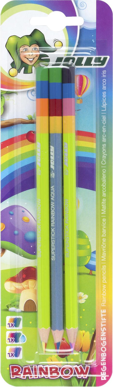 Sax 3 JOLLY SUPERSTICK RAINBOW Buntstifte mehrfarbig