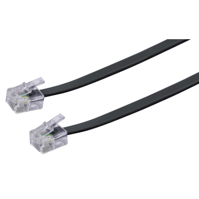 Schwaiger 6.0m RJ-11 - RJ-11 6 m Noir