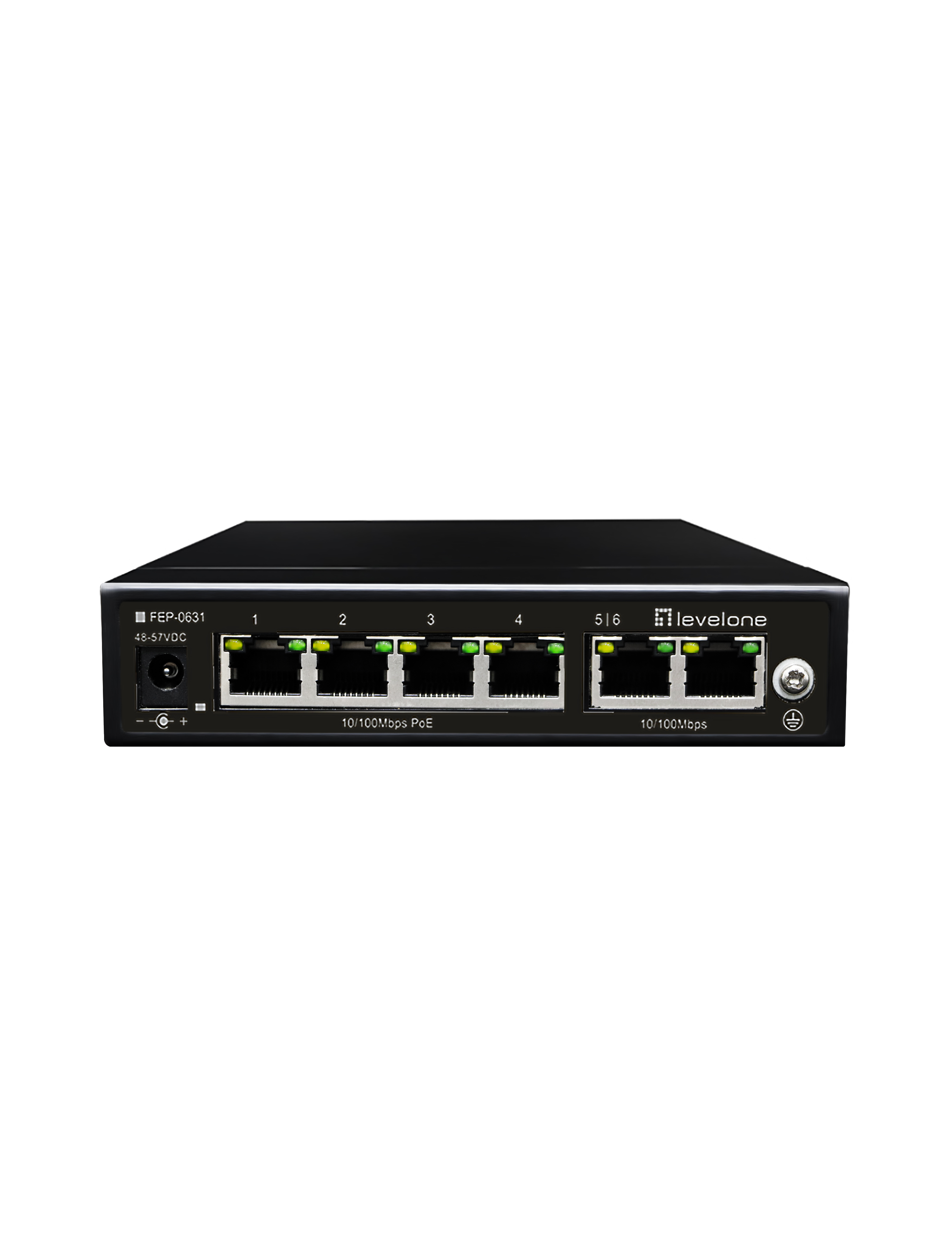 LevelOne FEP-0631 commutateur rseau Fast Ethernet (10/100) Connexion Ethernet, supportant lalimentation via ce port (PoE) Noir