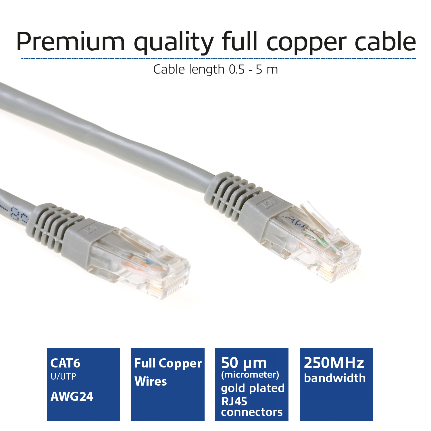 ACT Patch-Kabel - RJ-45 (M) zu RJ-45 (M) - 50 cm