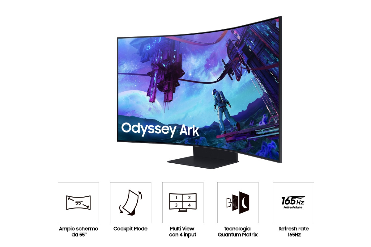 Samsung Odyssey S55CG970NU pantalla para PC 139,7 cm (55) 3840 x 2160 Pixeles 4K Ultra HD LED Negro
