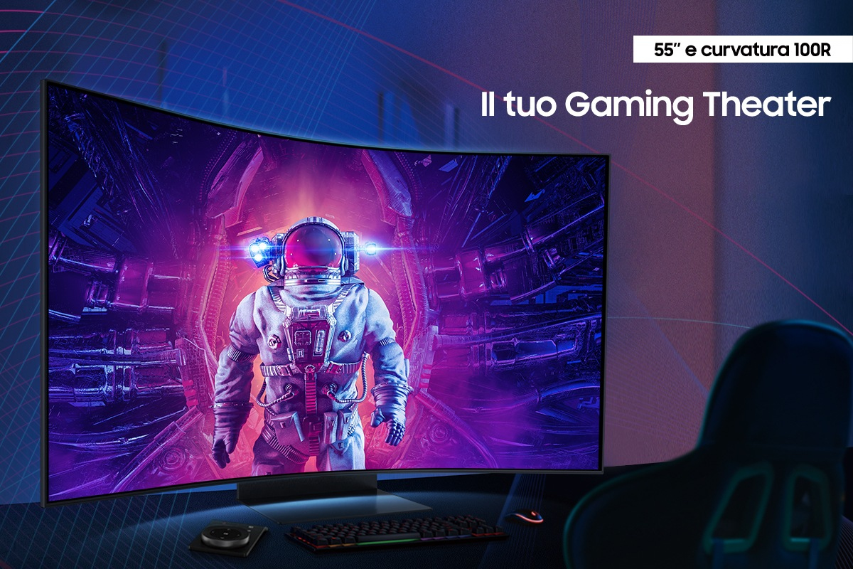 Samsung Odyssey S55CG970NU pantalla para PC 139,7 cm (55) 3840 x 2160 Pixeles 4K Ultra HD LED Negro