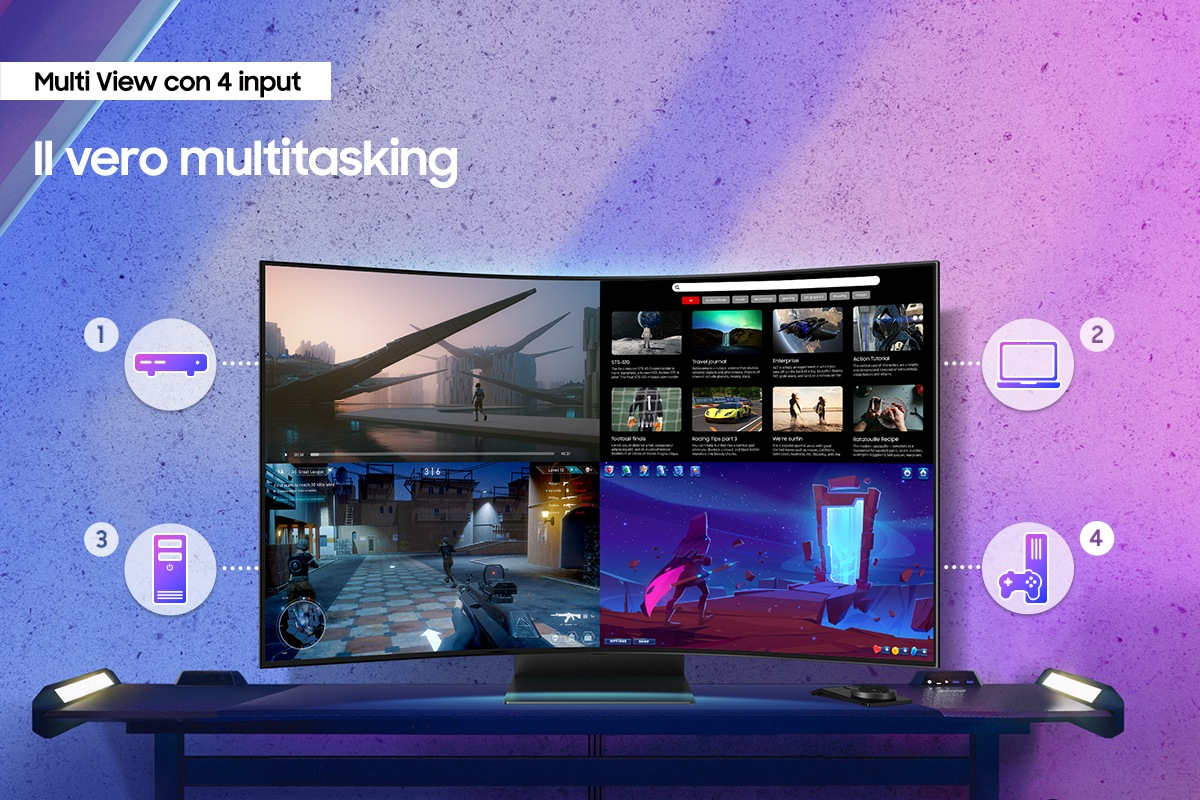 Samsung Odyssey S55CG970NU pantalla para PC 139,7 cm (55) 3840 x 2160 Pixeles 4K Ultra HD LED Negro