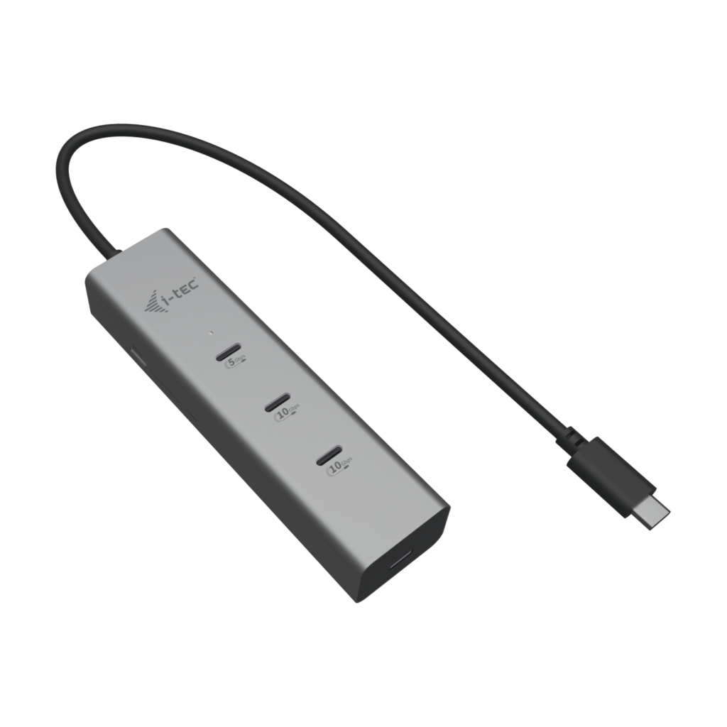 i-tec Hub - metal, 8K video, 85W - 1 x USB-C 3.2 Gen 1 + 1 x USB-C 3.2 Gen 1 (Spannungsversorgung)