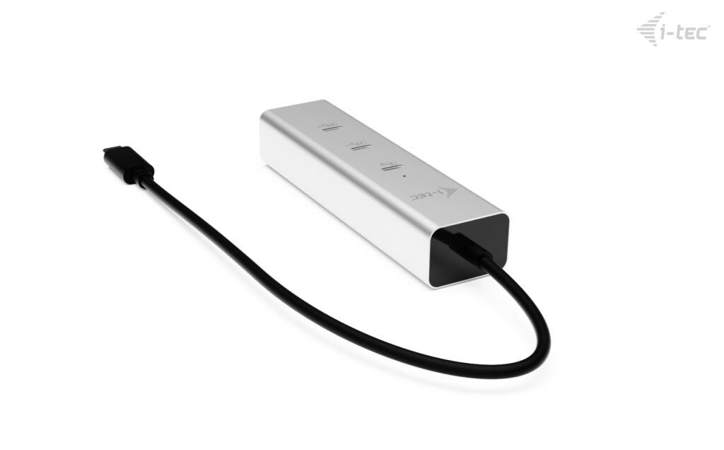 i-tec Hub - metal, 8K video, 85W - 1 x USB-C 3.2 Gen 1 + 1 x USB-C 3.2 Gen 1 (Spannungsversorgung)