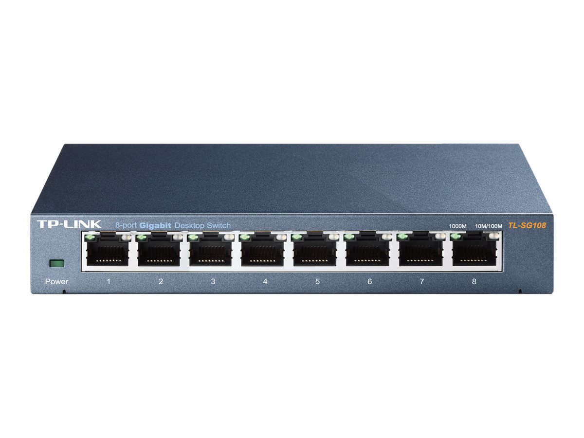 TP-Link TL-SG108 switch No administrado L2 Gigabit Ethernet (10/100/1000) Negro