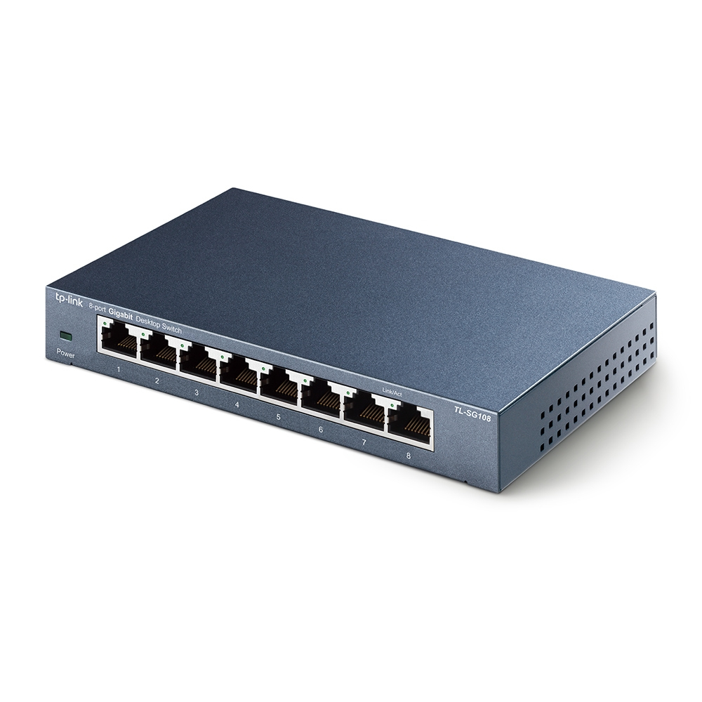 TP-Link TL-SG108 switch No administrado L2 Gigabit Ethernet (10/100/1000) Negro