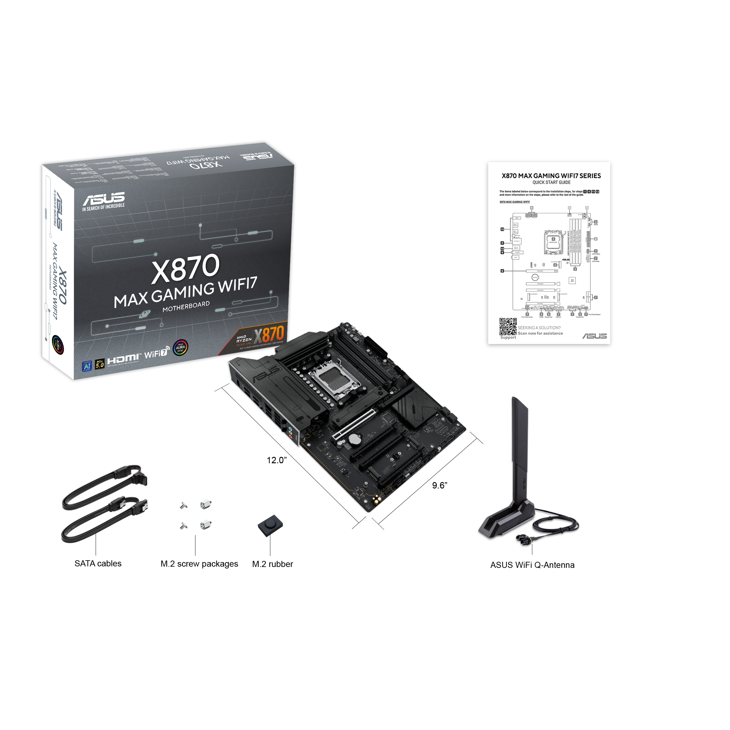ASUS X870 MAX GAMING WIFI7 AMD X870 Zcalo AM5 ATX