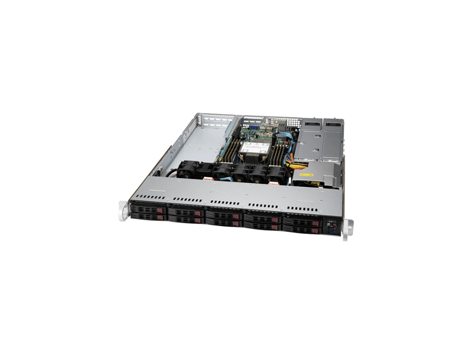 Supermicro UP SuperServer 110P-WTR - Server - Rack-Montage - 1U - 1-Weg - keine CPU - RAM 0 GB - SATA/PCI Express - Hot-Swap 6.4 cm (2.5)