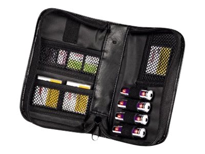 Hama Universal Card Case - Memory-Etui - Kapazitt: 4 Speicherkarten + 1 PC-Karten-Adapter + 4 AA-Batterien + 1 PDA-Ersatzstift