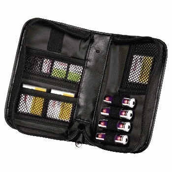 Hama Universal Card Case - Memory-Etui - Kapazitt: 4 Speicherkarten + 1 PC-Karten-Adapter + 4 AA-Batterien + 1 PDA-Ersatzstift