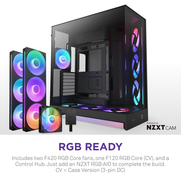 NZXT H9 Flow Rgb+ Black - Midi/Minitower - ATX