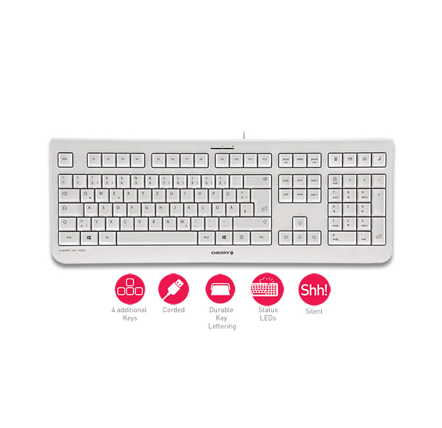 CHERRY KC 1000 tastiera USB Spagnolo Grigio