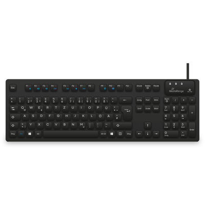 MediaRange MROS273 tastiera Casa/ufficio USB QWERTZ Tedesco Nero