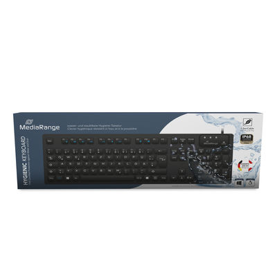 MediaRange MROS273 tastiera Casa/ufficio USB QWERTZ Tedesco Nero
