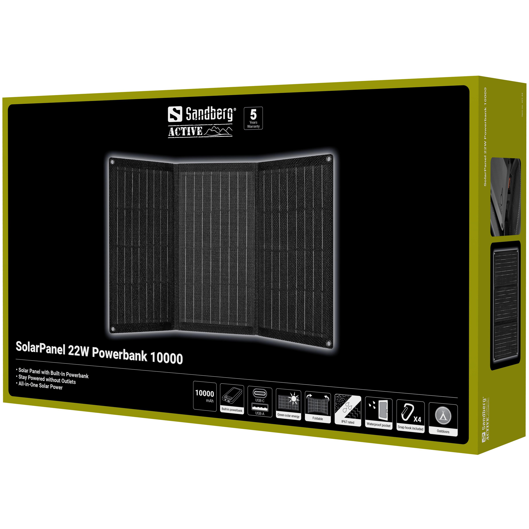 Sandberg 421-44 cargador de dispositivo m�vil Universal Negro Bater�a, Solar Exterior