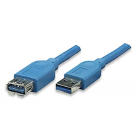 Techly ICOC-U3-AA-30-EX cable USB 3 m USB 3.2 Gen 1 (3.1 Gen 1) USB A Azul