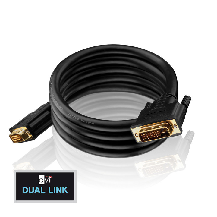 PureLink DVI-D M-M 7.5m - 7,5 m - DVI-D - DVI-D - Schwarz - Gold - 1 St�ck(e)