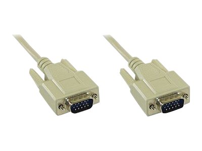 InLine VGA Cable 15 Pin HD male / male beige 10m