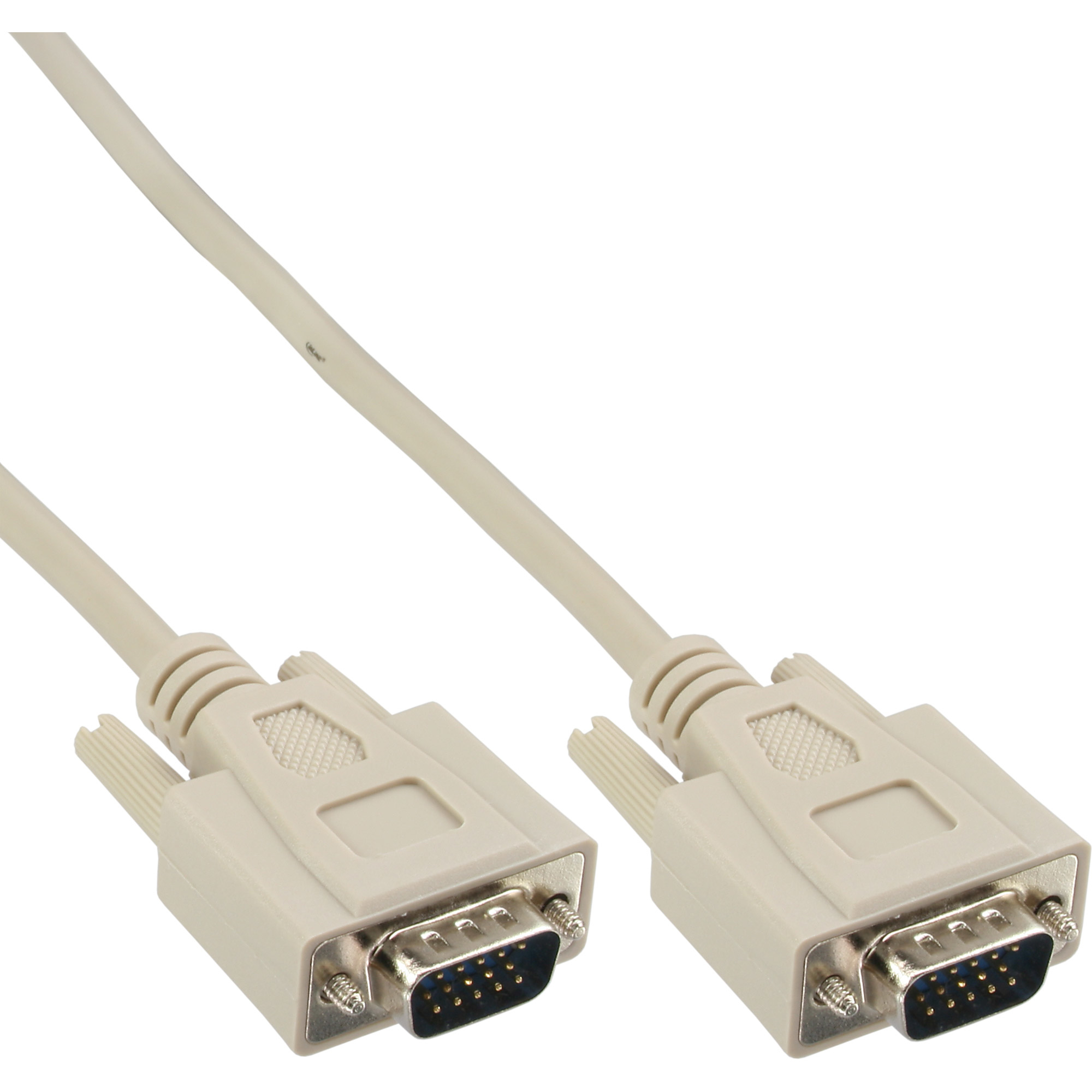 InLine VGA Cable 15 Pin HD male / male beige 10m