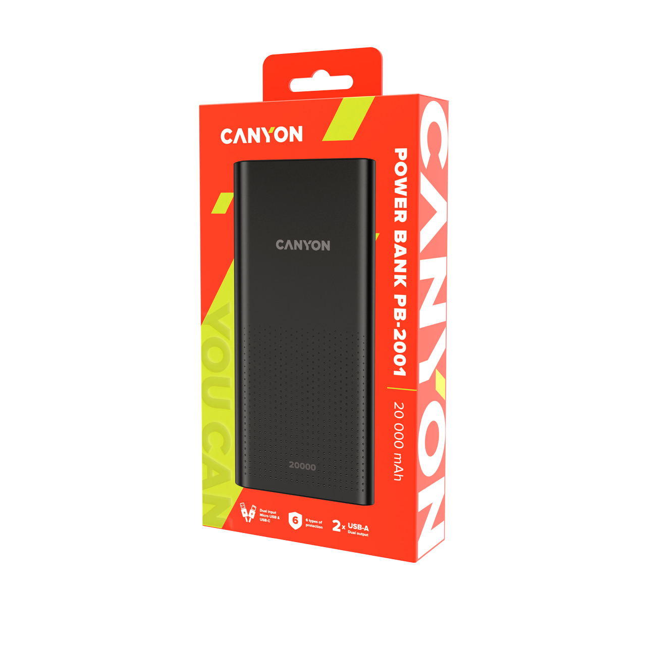 Canyon PB-2001 Lithium Polym�re (LiPo) 20000 mAh Noir