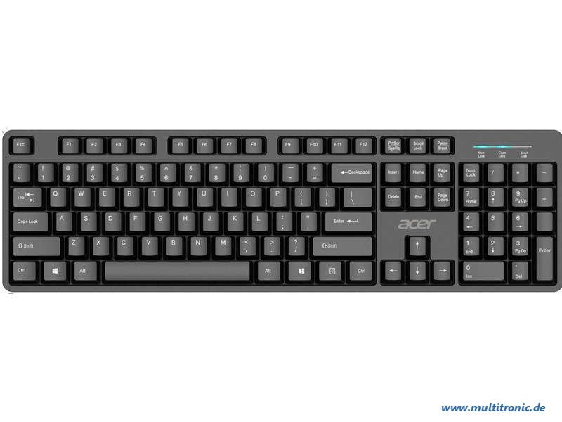 Acer Tastatur 100 USB schwarz inkl. Nummernblock - Tastatur