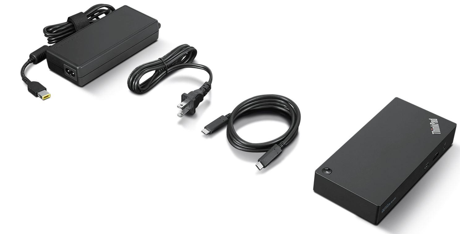 Lenovo 40B20135IT base para porttil y replicador de puertos Almbrico USB 3.2 Gen 1 (3.1 Gen 1) Type-A + Type-C Negro