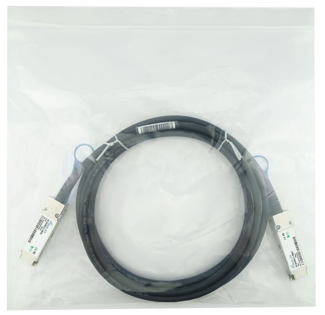 BlueOptics XQ+DA0002-BL cble dInfiniBand 2 m QSFP28 Corail, Argent