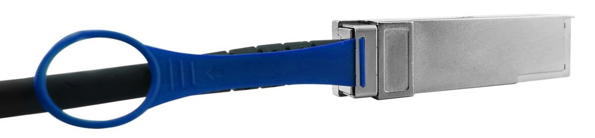 BlueOptics XQ+DA0002-BL cble dInfiniBand 2 m QSFP28 Corail, Argent