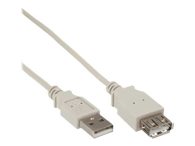InLine 1.8m USB 2.0 cable USB 1,8 m Beige
