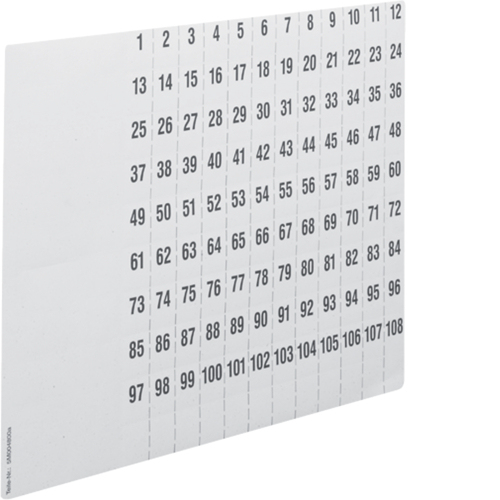 Hager ZZ90C etiqueta autoadhesiva Plaza Blanco 1080 pieza(s)
