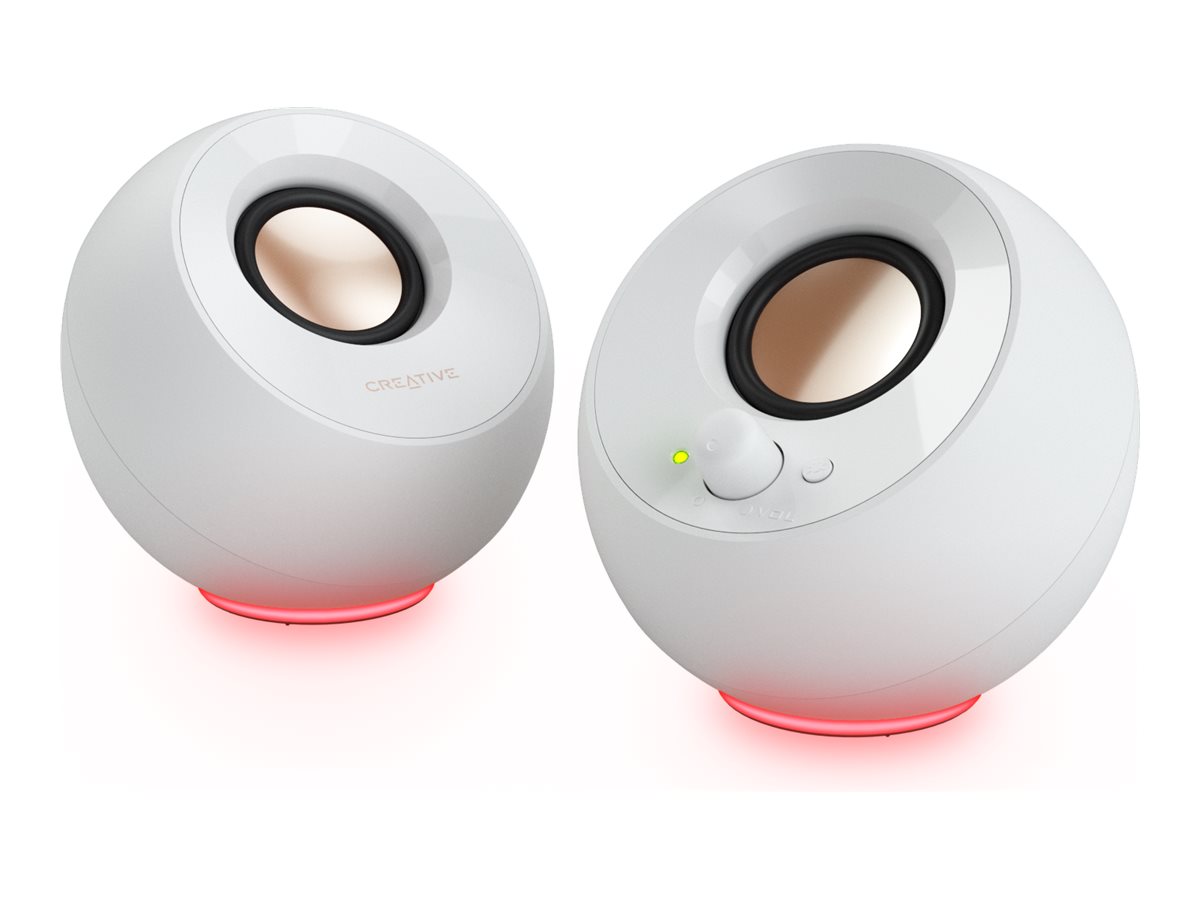 Creative Labs Creative Lautsprecher Pebble SE RGB Stereo wei - Lautsprecher