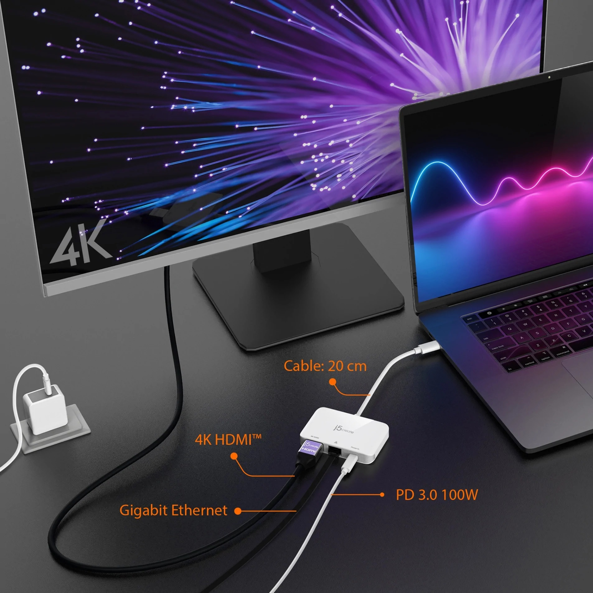 j5create USB-C to 4K HDMI Cable