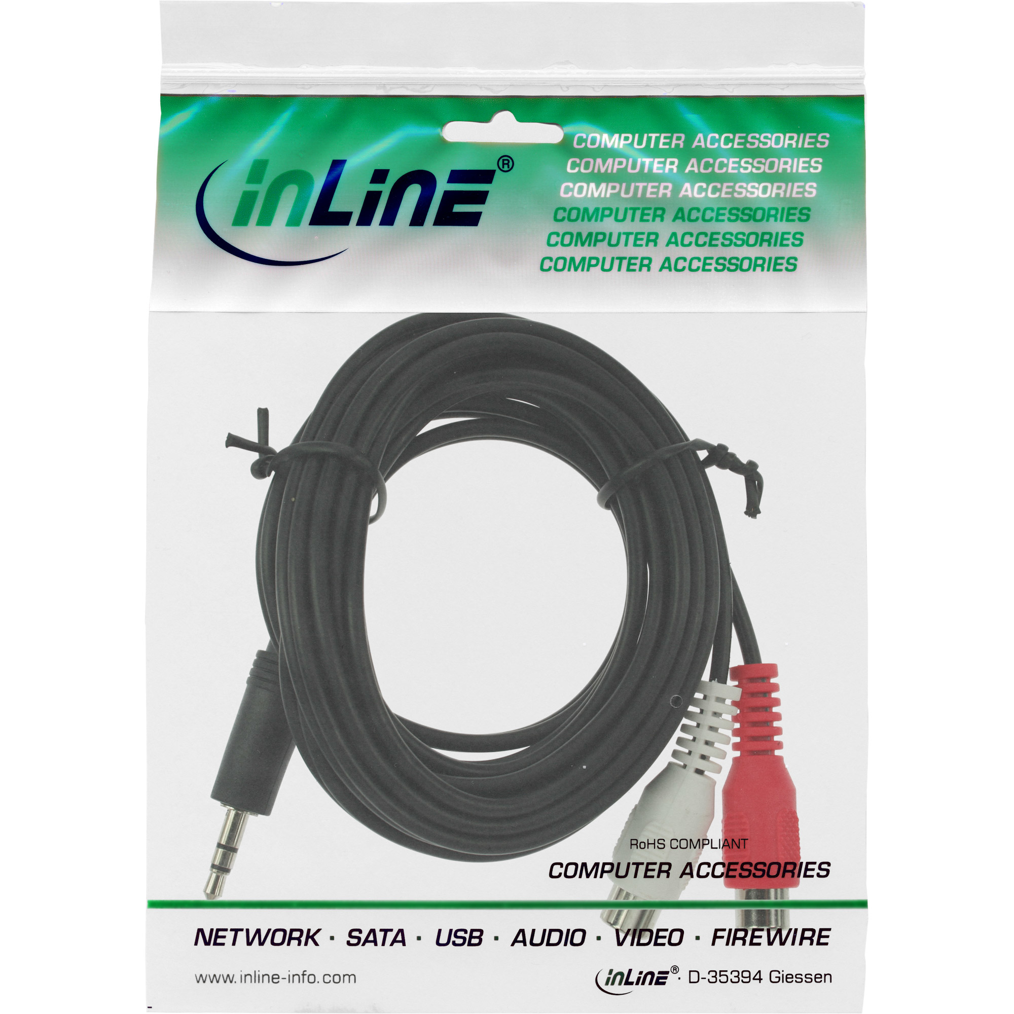 InLine 89941C cble audio 3 m 3,5mm Noir