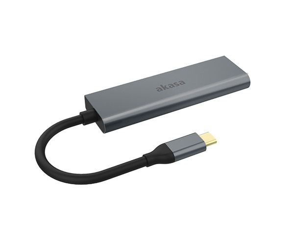 Akasa AK-CBCA25-18BK hub de interfaz USB 3.2 Gen 1 (3.1 Gen 1) Type-C 5000 Mbit/s Gris
