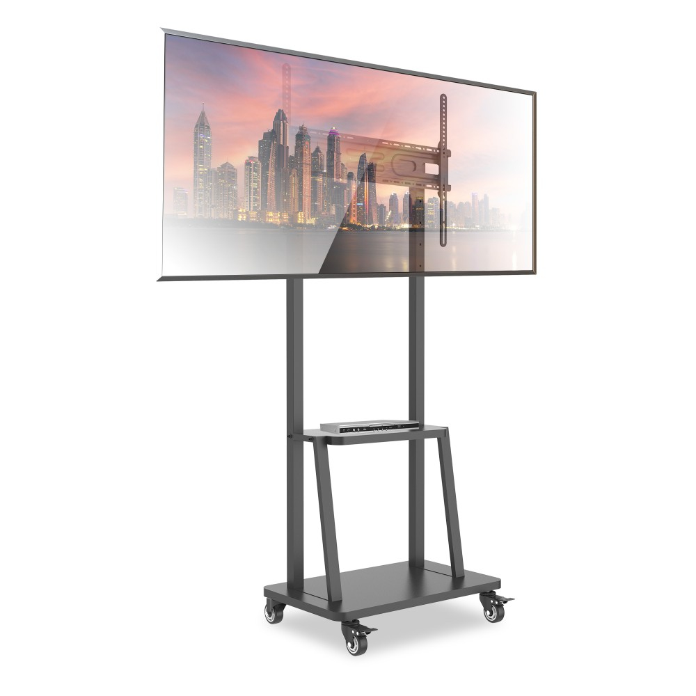 Techly Floor Stand with Shelf for 32-70 LCD/LED/Plasma TV