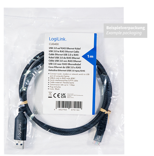 LogiLink CU0402 cable de red Negro 2 m Cat6 S/FTP (S-STP) Alrededor