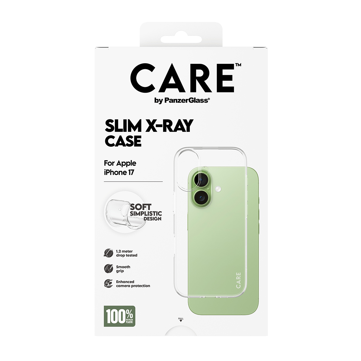PanzerGlass CARE by � Fashionable Case Transparent X-Ray Soft Basic iPhone 17 custodia per cellulare Cover Trasparente