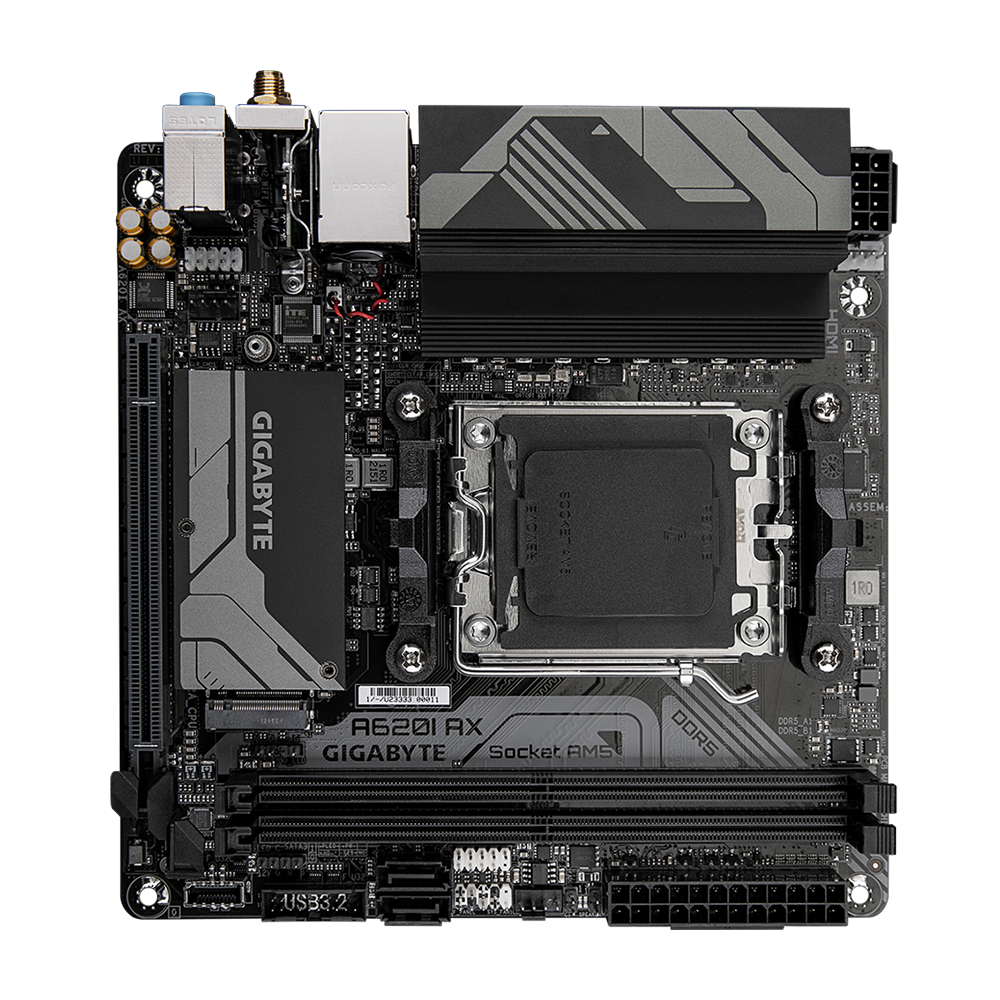 Gigabyte A620I AX AM5 2xDDR5 4xSATA 1xM.2 mATX MB - AMD Sockel AM5 (Ryzen Zen4)
