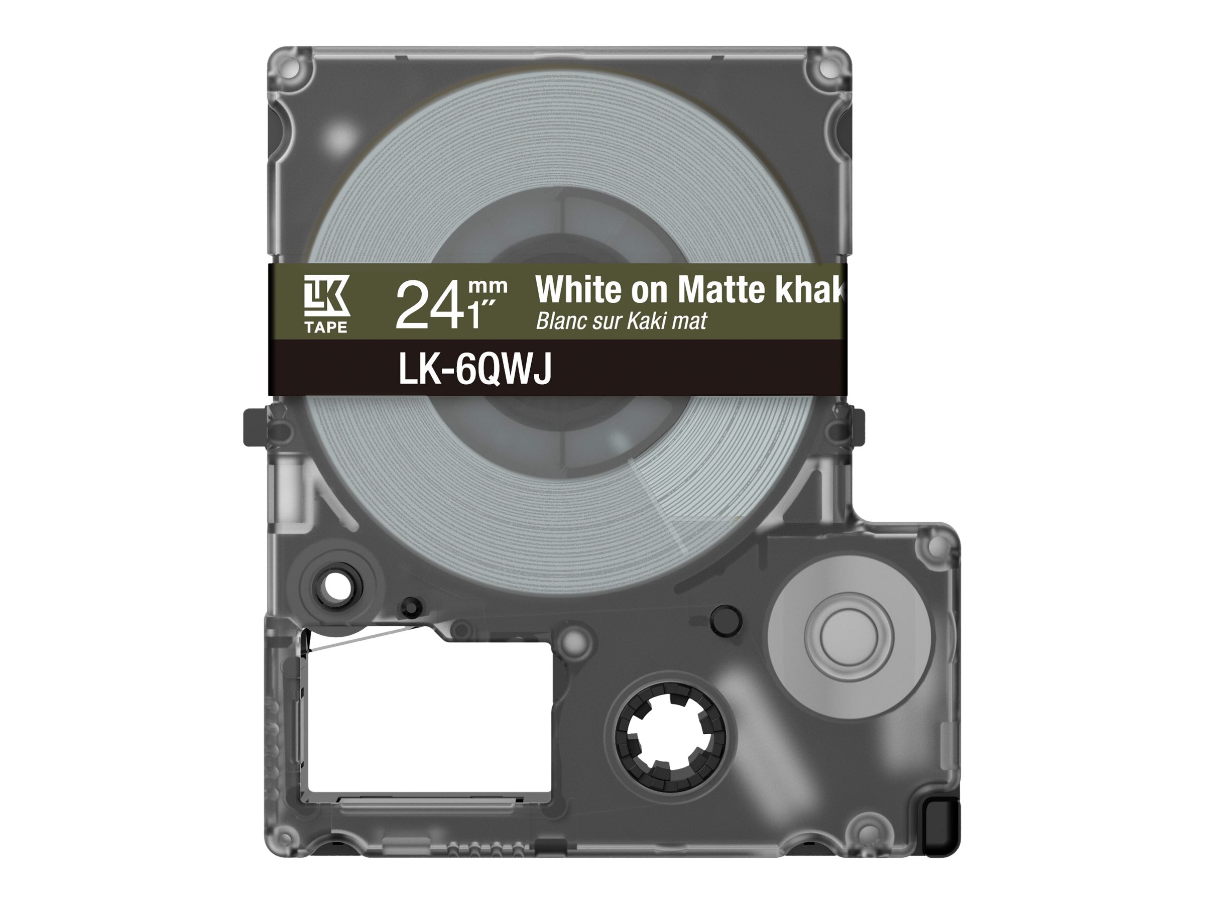 Epson LabelWorks LK-6QWJ - Wei auf Matt-Khaki - Rolle (2,4 cm x 8 m)