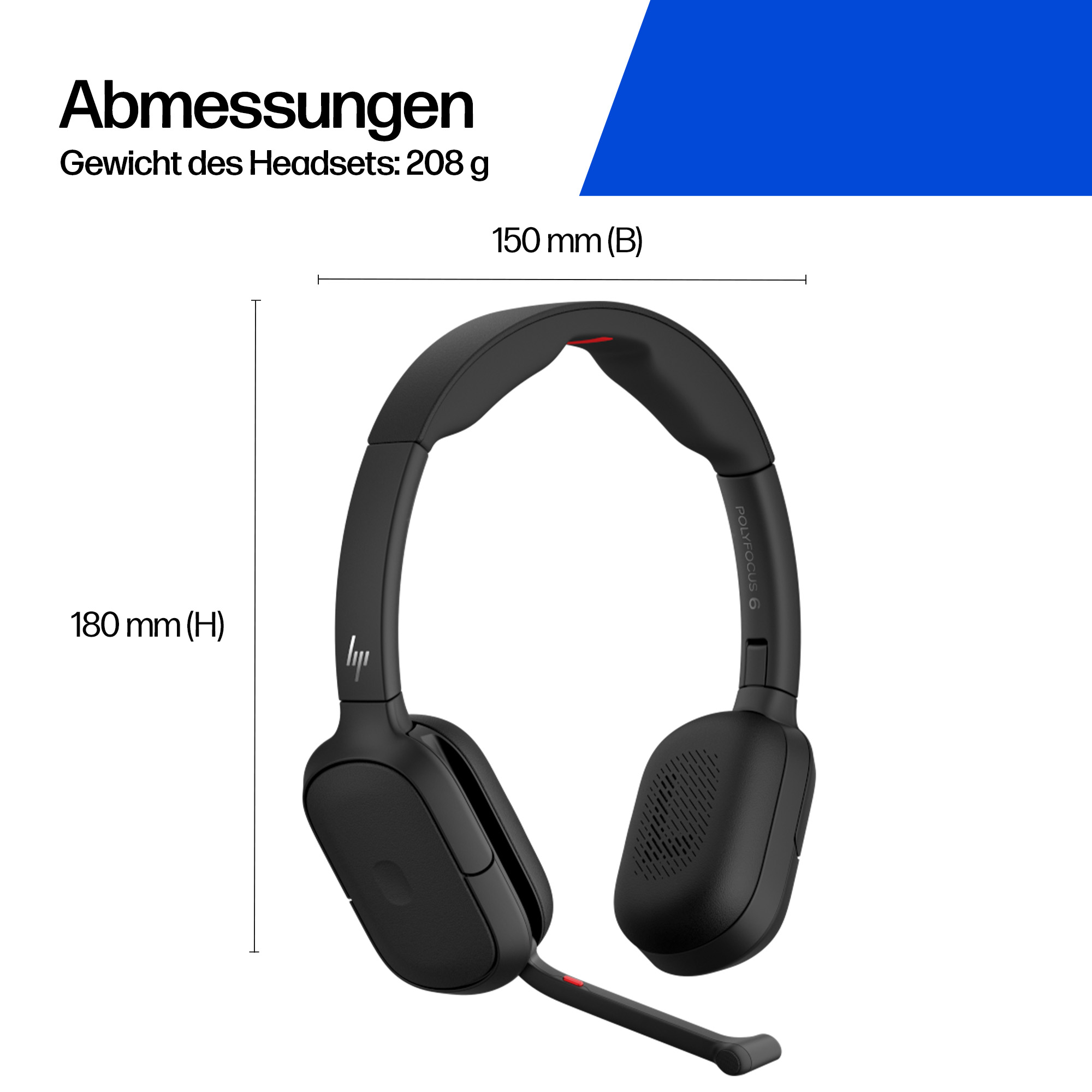 Poly HP Poly Focus 625 Fold - Headset - On-Ear - Bluetooth